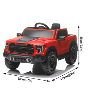 English Elm 12v Kids Ride-on Toy Car with Parental Remote Shock Absorbing Safe Slow Start Red W1760P426776