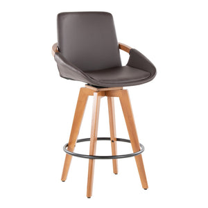 English Elm Dining/accent Chair Solid Wood Tapered Legs Cream Upholstery Mid-century Modern Seating B202P471197