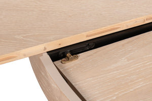 Sarreid Casual Jupe Dining Table In Bleached Oak - Large, Stylish, And Versatile For Any Modern Dining Space Natural  54201-bo