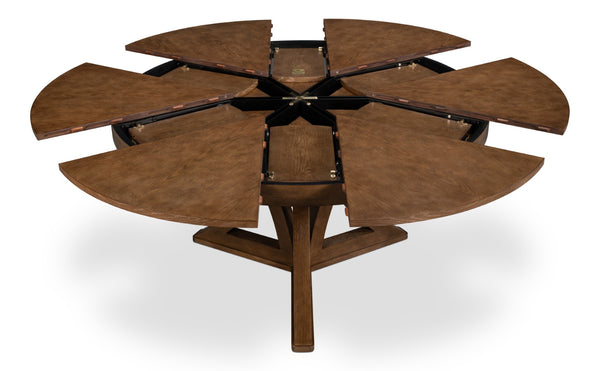 Sarreid Casual Jupe Dining Table In Light Mink Finish - Large Oak Design For Effortless Style & Comfort Brown  54201-lm