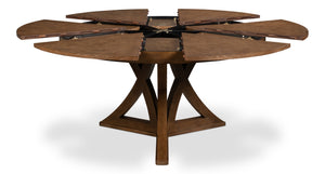 Sarreid Casual Jupe Dining Table In Light Mink Finish - Large Oak Design For Effortless Style & Comfort Brown  54201-lm