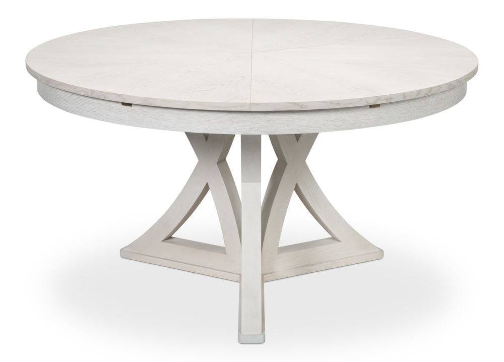 Sarreid Casual Jupe Dining Table - Large White Oak Finish For Stylish And Functional Dining Experiences White  54201-ww