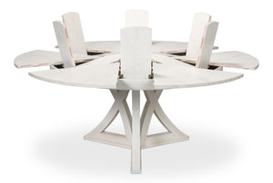 Sarreid Casual Jupe Dining Table - Large White Oak Finish For Stylish And Functional Dining Experiences White  54201-ww