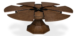 Sarreid Giselle Medium Jupe Table In Light Mink - Elegant Quarter Sawn White Oak Veneer For Timeless Style Brown  54210-lm