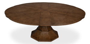 Sarreid Giselle Medium Jupe Table In Light Mink - Elegant Quarter Sawn White Oak Veneer For Timeless Style Brown  54210-lm
