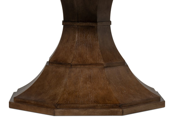 Sarreid Giselle Medium Jupe Table In Light Mink - Elegant Quarter Sawn White Oak Veneer For Timeless Style Brown  54210-lm