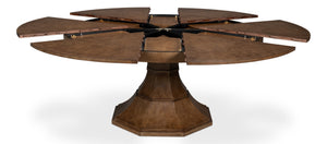Sarreid Giselle Medium Jupe Table In Light Mink - Elegant Quarter Sawn White Oak Veneer For Timeless Style Brown  54210-lm