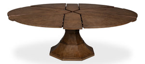 Sarreid Giselle Medium Jupe Table In Light Mink - Elegant Quarter Sawn White Oak Veneer For Timeless Style Brown  54210-lm