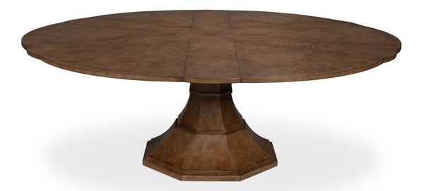 Sarreid Giselle Medium Jupe Table In Light Mink - Elegant Quarter Sawn White Oak Veneer For Timeless Style Brown  54210-lm