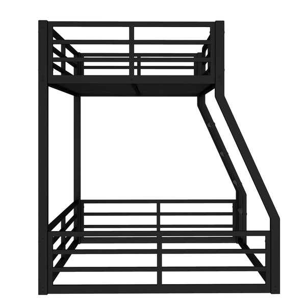 English Elm Metal Bunk Bed, Twin-Over-Full Heavy-Duty Frame For Kids & Adults, Noise-Reducing & Safe Design W1580S00160