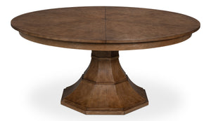 Sarreid Giselle Jupe Dining Table - Elegant Light Mink Finish With Quarter Sawn White Oak Veneer Design Brown  54215-lm