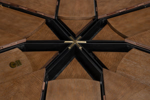 Sarreid Giselle Jupe Dining Table - Elegant Light Mink Finish With Quarter Sawn White Oak Veneer Design Brown  54215-lm