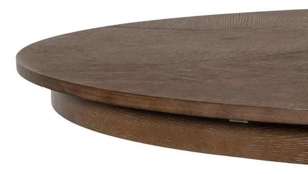 Sarreid Giselle Jupe Dining Table - Elegant Light Mink Finish With Quarter Sawn White Oak Veneer Design Brown  54215-lm