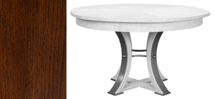 Sarreid Tower Jupe Dining Table In Dark Walnut Finish - Stylish Paldao & Textured Iron For Modern Homes Brown  54220-pd