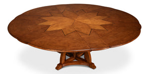 Sarreid Austin Jupe Dining Table - Medium Walnut Finish, Solid Wood Elegance For Timeless Dining Spaces Brown  54230-ow