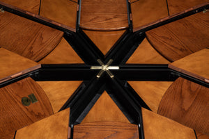 Sarreid Austin Jupe Dining Table - Medium Walnut Finish, Solid Wood Elegance For Timeless Dining Spaces Brown  54230-ow