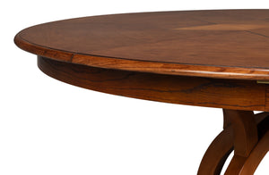 Sarreid Austin Jupe Dining Table - Medium Walnut Finish, Solid Wood Elegance For Timeless Dining Spaces Brown  54230-ow