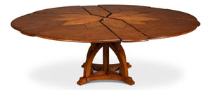 Sarreid Austin Jupe Dining Table - Medium Walnut Finish, Solid Wood Elegance For Timeless Dining Spaces Brown  54230-ow