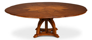 Sarreid Austin Jupe Dining Table - Large Old World Walnut Finish With Solid Walnut & White Oak Veneer Brown  54231-ow