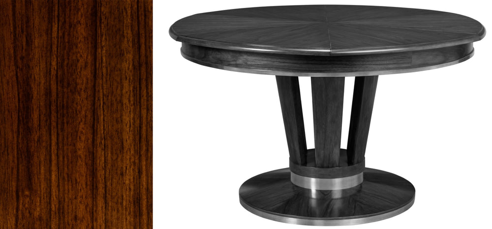 Sarreid Soho Jupe Dining Table – Medium Paldao With Dark Walnut Finish, Solid Wood & Elegant Design Brown  54232