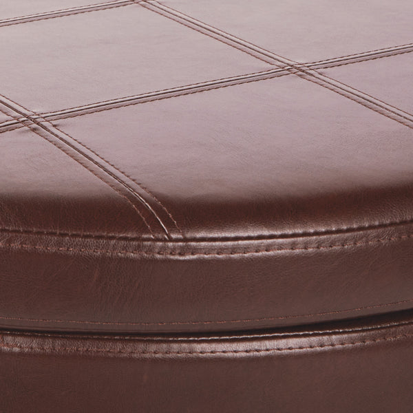 OSP Home Furnishings Alloway Storage Ottoman Espresso