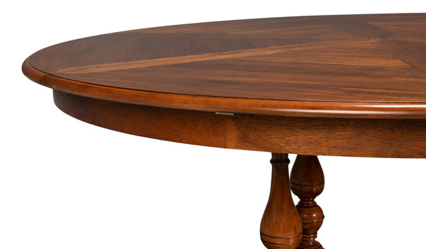 Sarreid Walnut Jupe Dining Table Medium - Elegant Old World Finish, Solid Craftsmanship For Timeless Style Brown  54234-ow