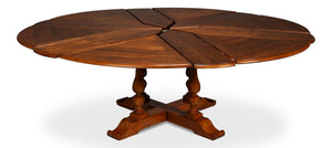 Sarreid Walnut Jupe Dining Table Medium - Elegant Old World Finish, Solid Craftsmanship For Timeless Style Brown  54234-ow