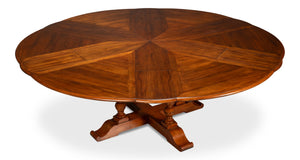 Sarreid Walnut Jupe Dining Table Large - Elegant Solid Walnut With Old World Finish For Timeless Style Brown  54235-ow