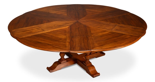 Sarreid Walnut Jupe Dining Table Xl - Exquisite Old World Finish, Solid Construction For Timeless Elegance Brown  54236-ow