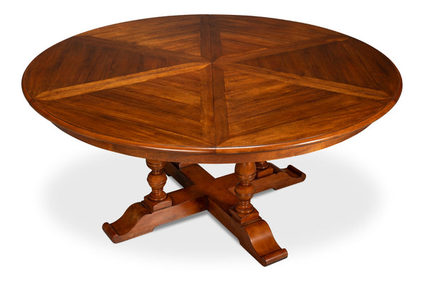 Sarreid Walnut Jupe Dining Table Xl - Exquisite Old World Finish, Solid Construction For Timeless Elegance Brown  54236-ow