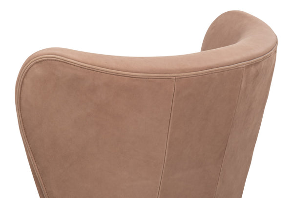 Sarreid Lombard Wing Chair - Luxurious Greece Grey Leather Design For Elegant Living Spaces And Comfort Grey  54237