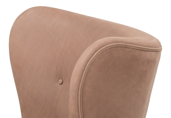 Sarreid Lombard Wing Chair - Luxurious Greece Grey Leather Design For Elegant Living Spaces And Comfort Grey  54237