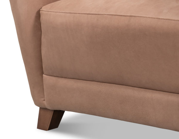 Sarreid Lombard Wing Chair - Luxurious Greece Grey Leather Design For Elegant Living Spaces And Comfort Grey  54237