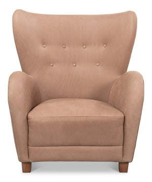 Sarreid Lombard Wing Chair - Luxurious Greece Grey Leather Design For Elegant Living Spaces And Comfort Grey  54237