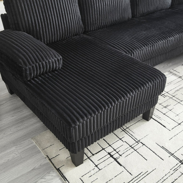 English Elm Modern U-Shaped 4-Seat Sofa With Double Chaise - Luxurious Velvet, Spacious Comfort & Style W2705S00017-GIGA