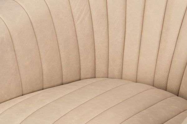 Sarreid Essex Swivel Chair: Luxurious Cappuccino White Leather With Smooth 360-degree Motion For Comfort White  54240
