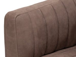 Sarreid Denys Leather Sofa In Scotland Grey - Stylish Comfort With Durable Rubber Wood Legs For Your Home Grey  54244
