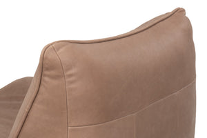 Sarreid Kennett Swivel Chair In Luxe Greece Grey Leather - Stylish Comfort For Modern Living Spaces Grey  54246