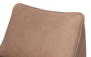 Sarreid Kennett Swivel Chair In Luxe Greece Grey Leather - Stylish Comfort For Modern Living Spaces Grey  54246