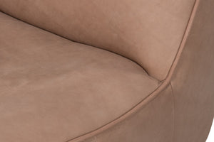 Sarreid Kennett Swivel Chair In Luxe Greece Grey Leather - Stylish Comfort For Modern Living Spaces Grey  54246