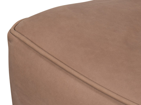 Sarreid Kennett Swivel Chair In Luxe Greece Grey Leather - Stylish Comfort For Modern Living Spaces Grey  54246