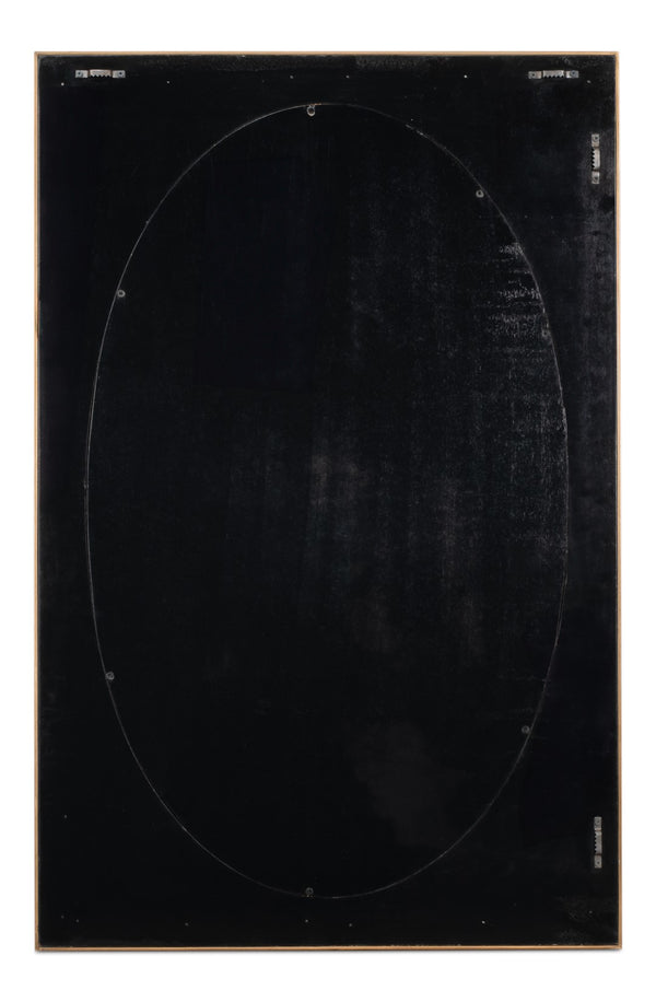 Sarreid Francis Mirror - Elegant Antique Mushroom Shagreen With Brass Accents And Stylish Iron Base Tan  54247-5