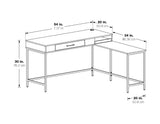 OSP Home Furnishings Modern Life Desk in White White