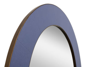 Sarreid Judith Mirror Shagreen Marlin - Elegant Gold Metal Frame, Premium Quality Iron, Leather & Mdf Design Purple  54251-2
