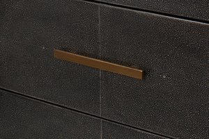 Sarreid Desmond Sideboard In Antique Grey With Shagreen Finish, Brass Accents, And Sleek Modern Design Grey  54253-31