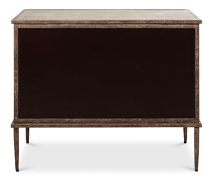 Sarreid Roland Sideboard In Charcoal Grey – Luxurious Shagreen Finish With Brass Accents For Your Home Grey  54256-66