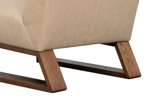 Sarreid Wylam Leather Chair In Cappuccino White - Stylish Comfort For Modern Living Spaces, Shop Now! White  54265