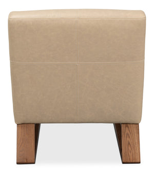 Sarreid Wylam Leather Chair In Cappuccino White - Stylish Comfort For Modern Living Spaces, Shop Now! White  54265