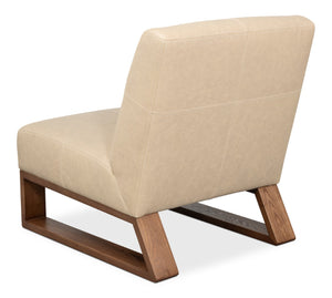 Sarreid Wylam Leather Chair In Cappuccino White - Stylish Comfort For Modern Living Spaces, Shop Now! White  54265