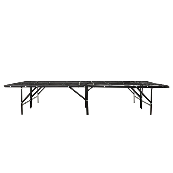 English Elm Bedroom Metal Mattress Foundation Bed Frame Full Size Durable Support Under-Bed Storage Easy Assembly Black 37 L x 27 W x 6 H B011P207119